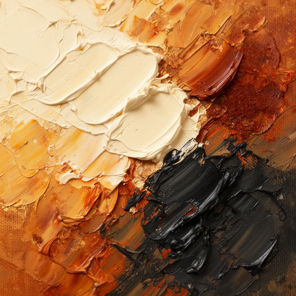 Cream, rust, soot