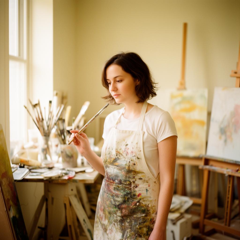 Nina in her studio