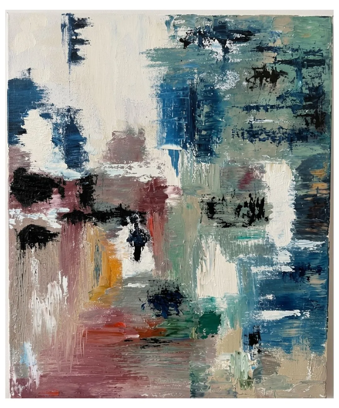 Windows Across the Water, abstract painting by Nina Mileva