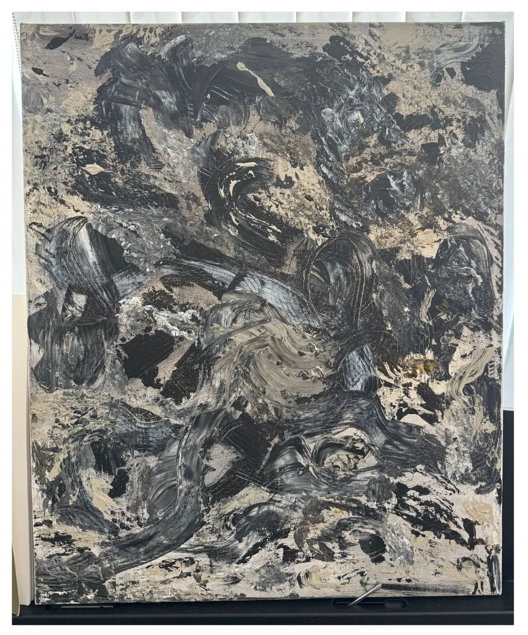 The Shape of Static, abstract painting by Nina Mileva
