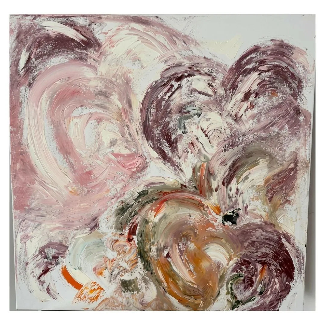 Second Bloom, abstract painting by Nina Mileva