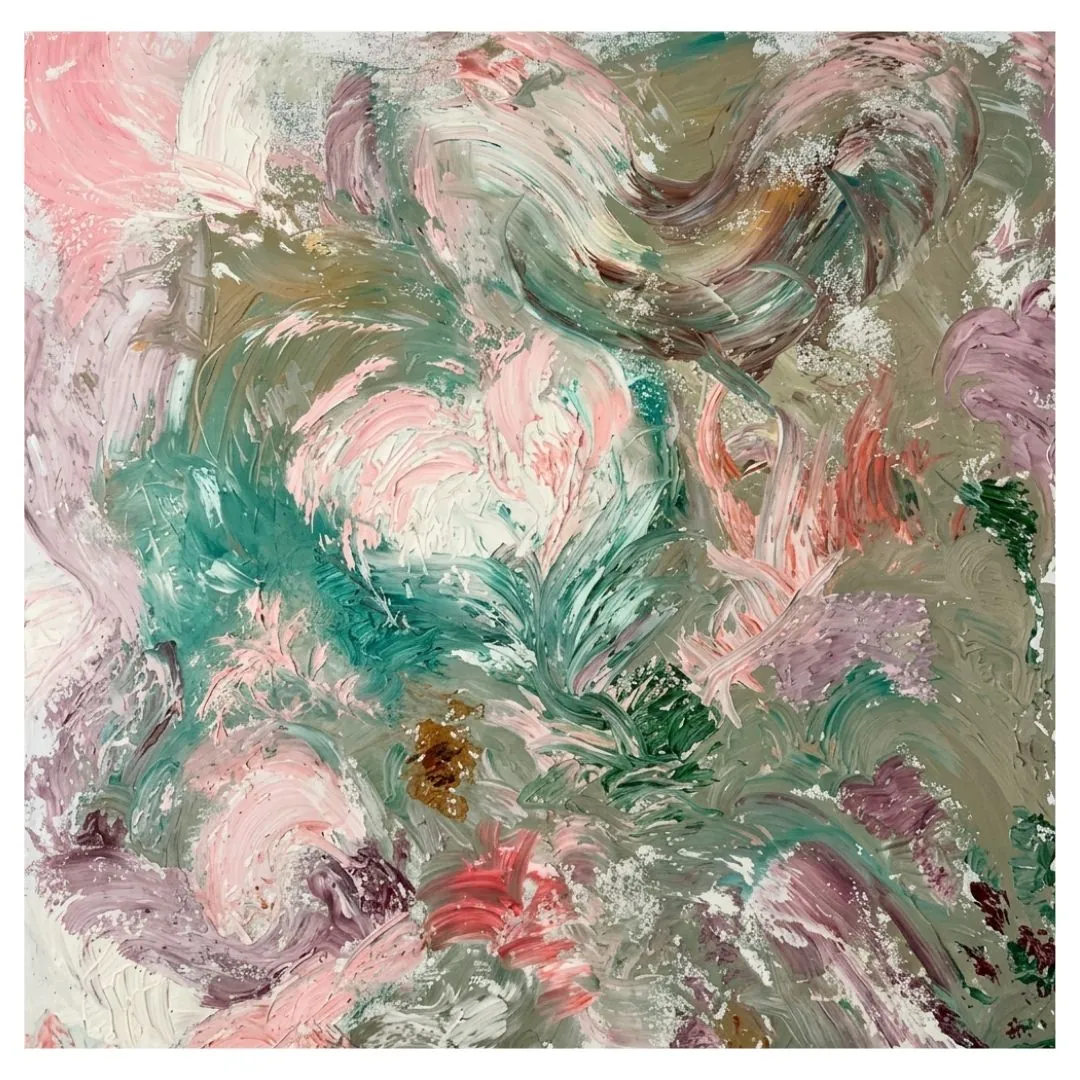 Garden After Rain, abstract painting by Nina Mileva