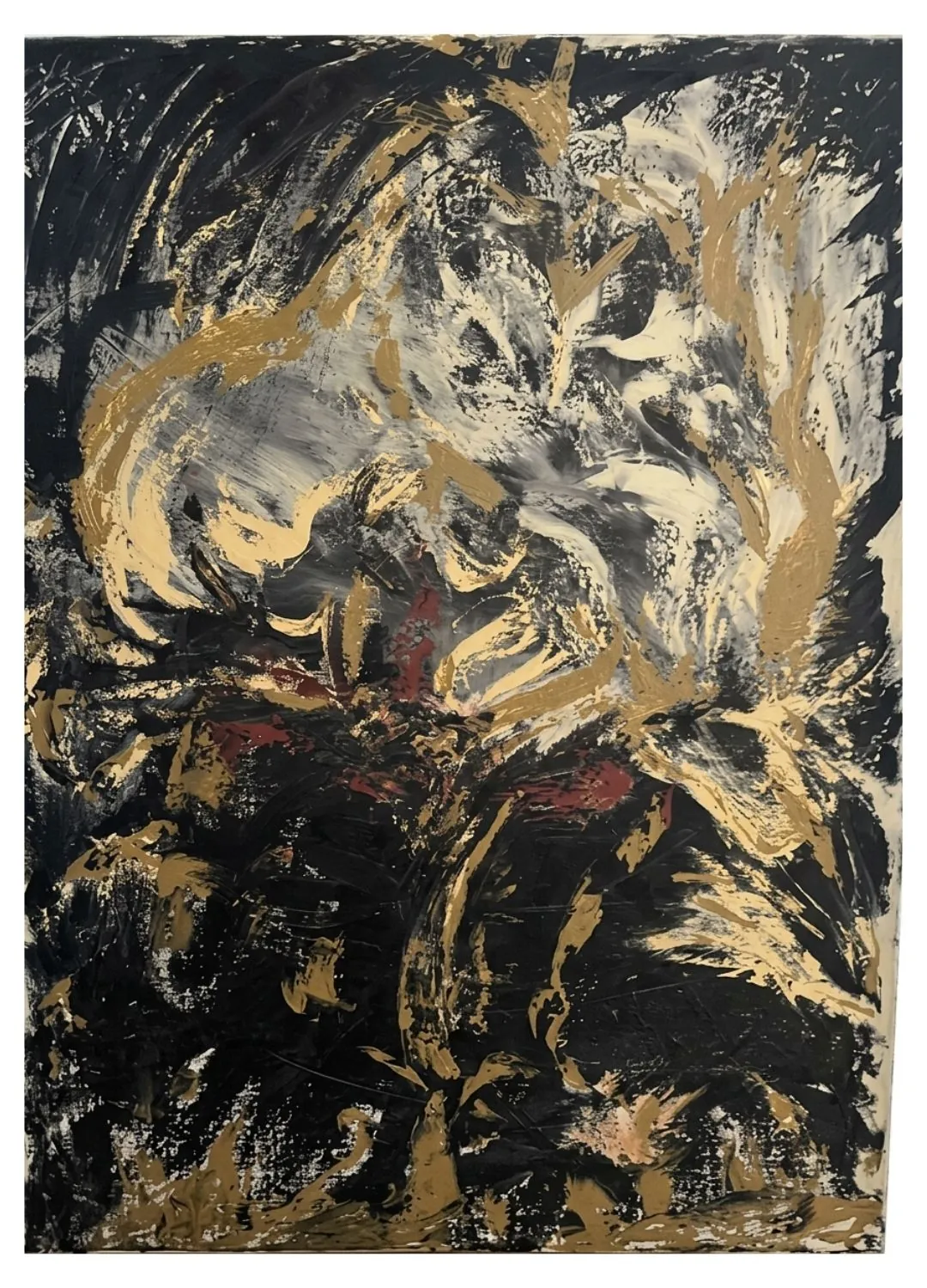 Night Animal, abstract painting by Nina Mileva