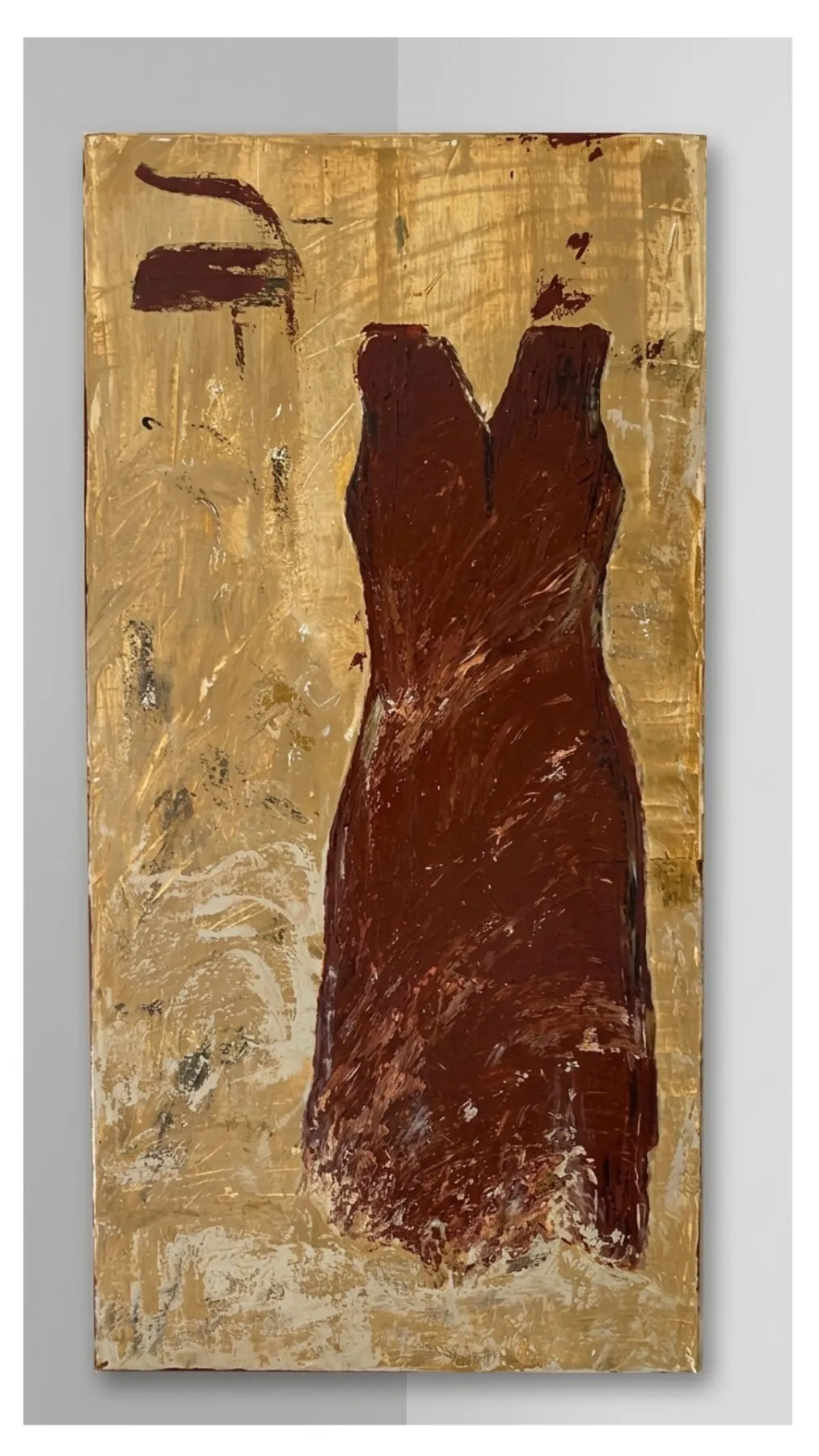 The Dress She Left Behind, abstract painting by Nina Mileva